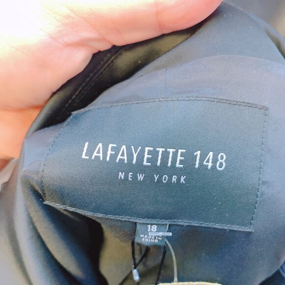 NWT Lafayette 148 New York Black Double-Breasted Blazer Jacket 18 - Picture 6 of 7